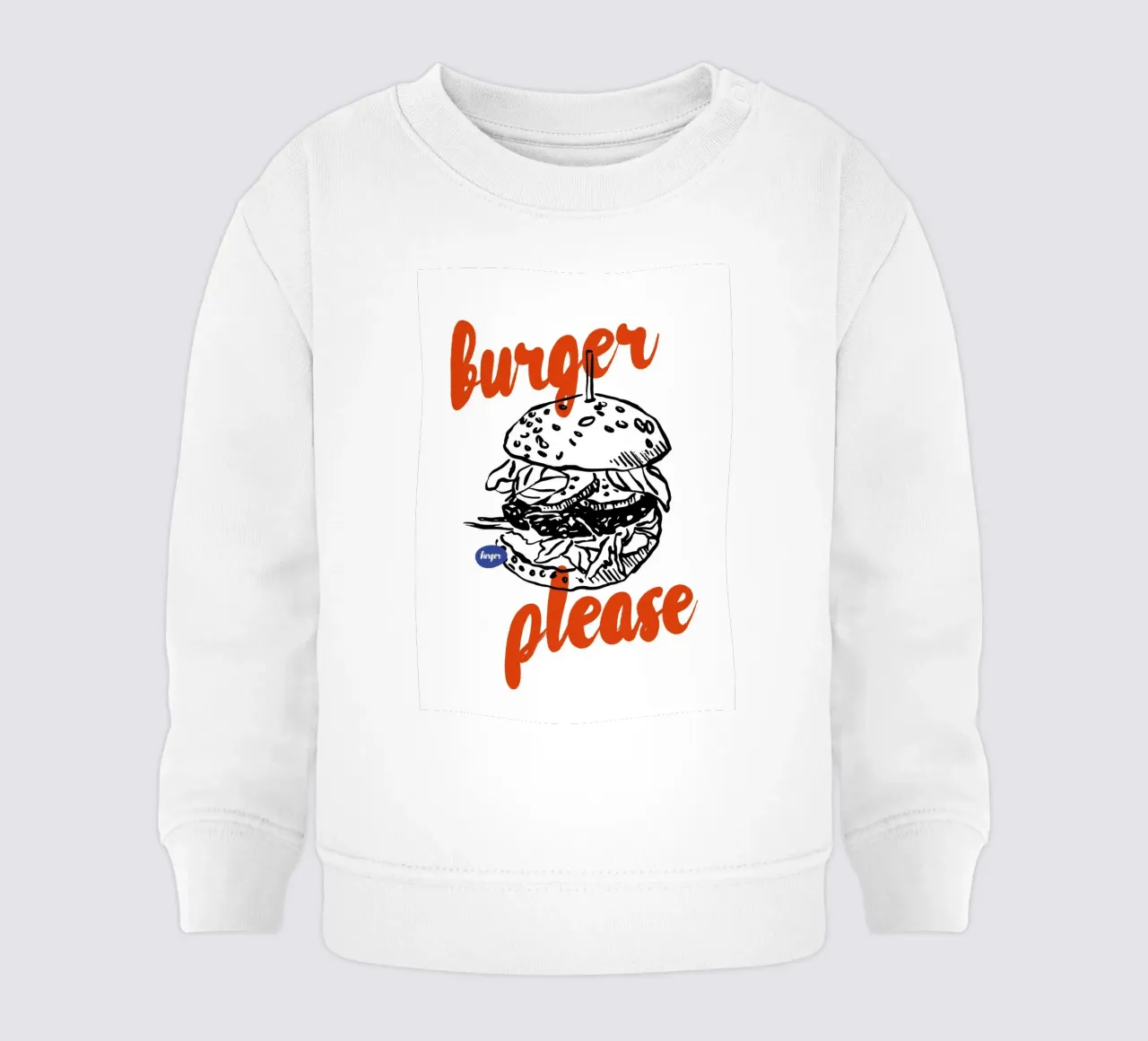 Boho Food 10 Burger Please felpa neonato da Boho Print Collection