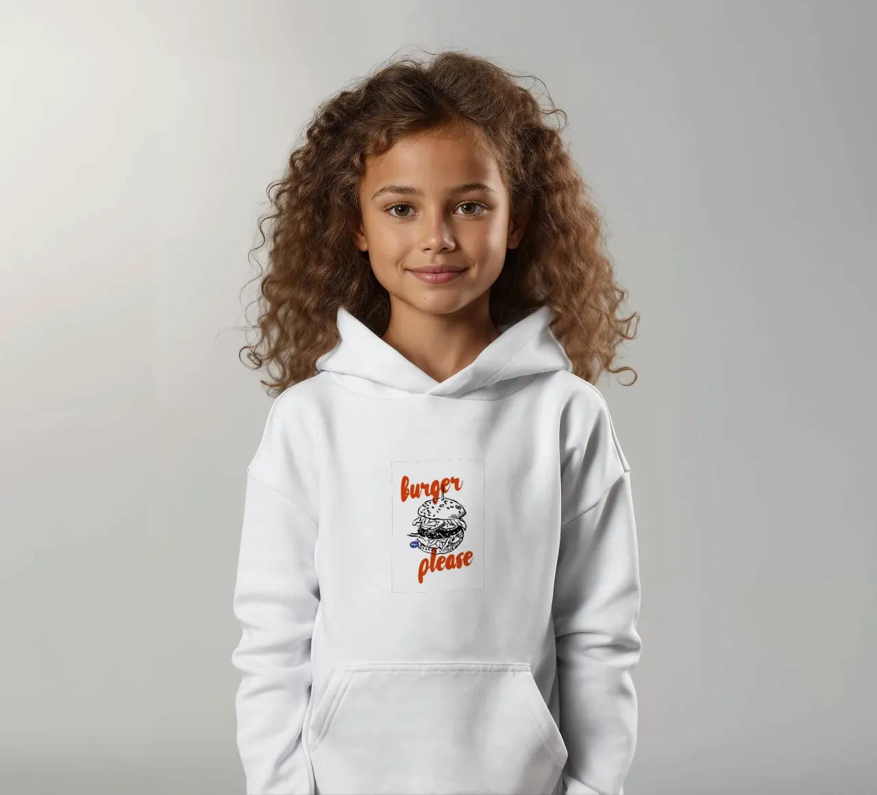 Boho Food 10 Burger Please felpa bambino con cappuccio da Boho Print Collection