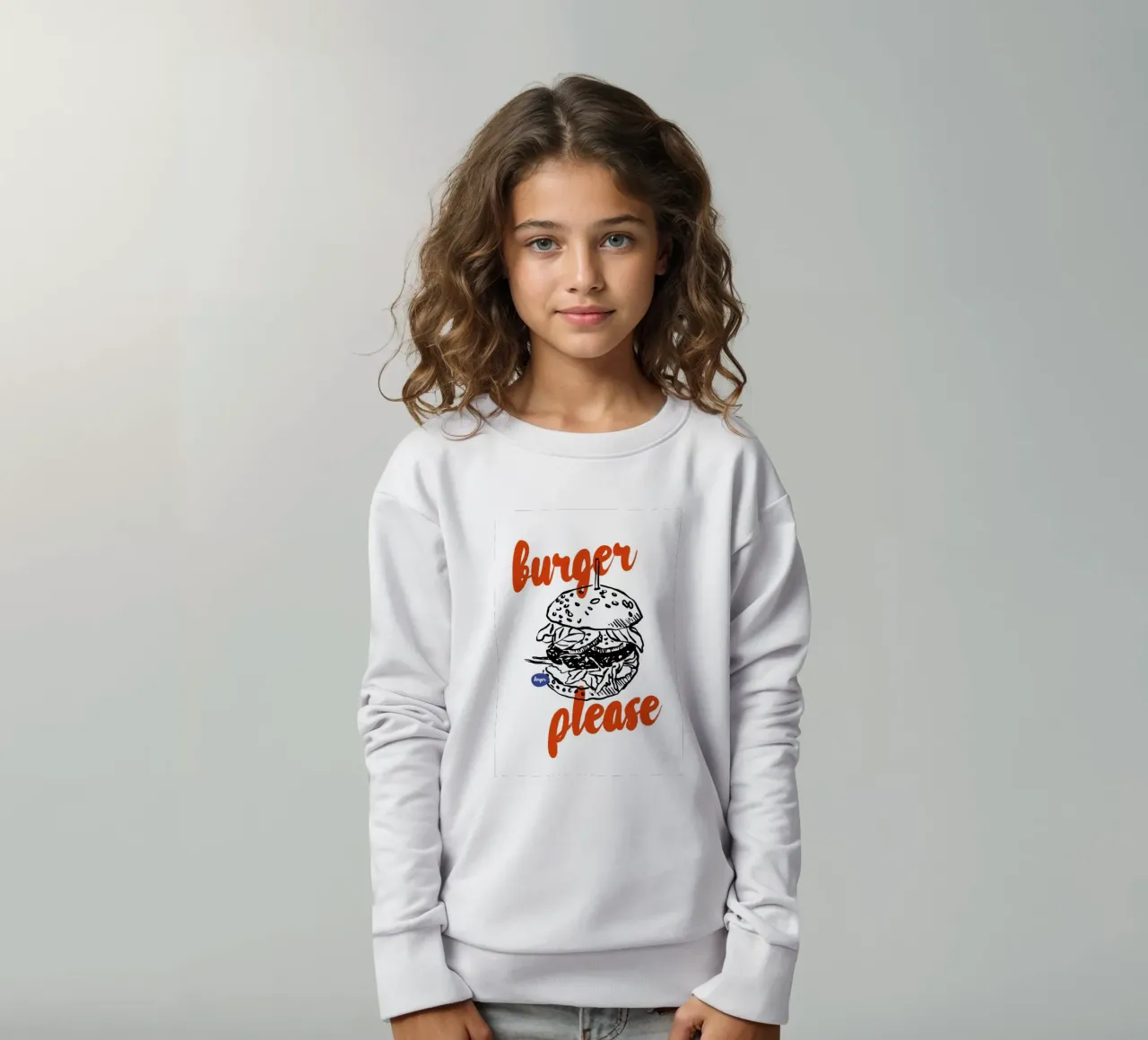 Boho Food 10 Burger Please felpa bambino da Boho Print Collection