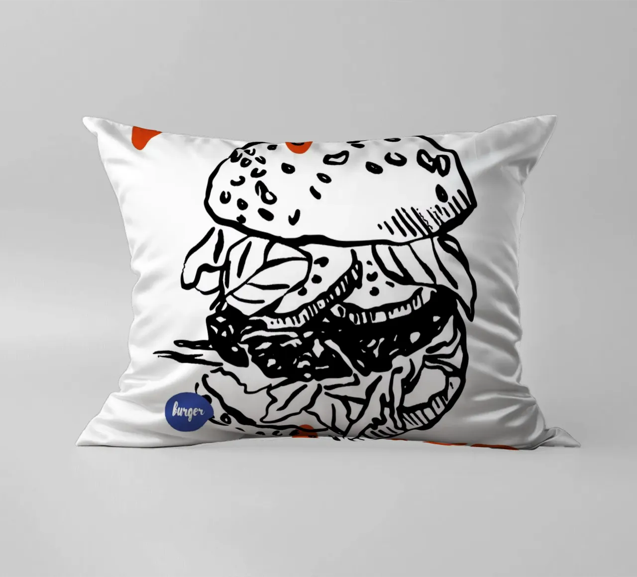 Boho Food 10 Burger Please cuscino da Boho Print Collection