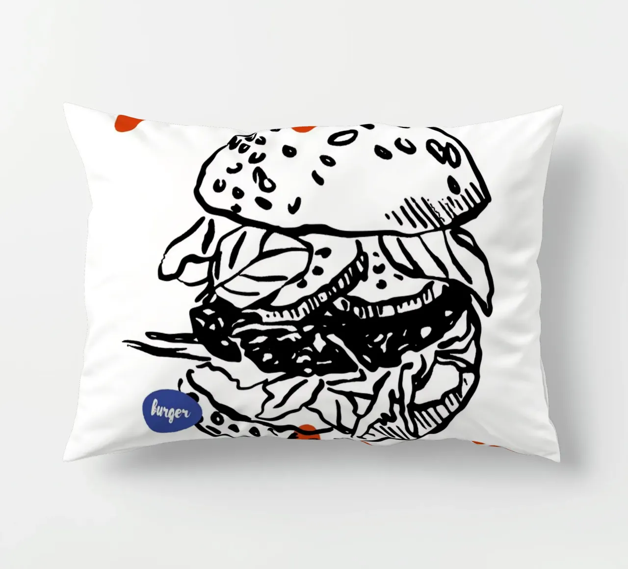 Boho Food 10 Burger Please cuscino da Boho Print Collection