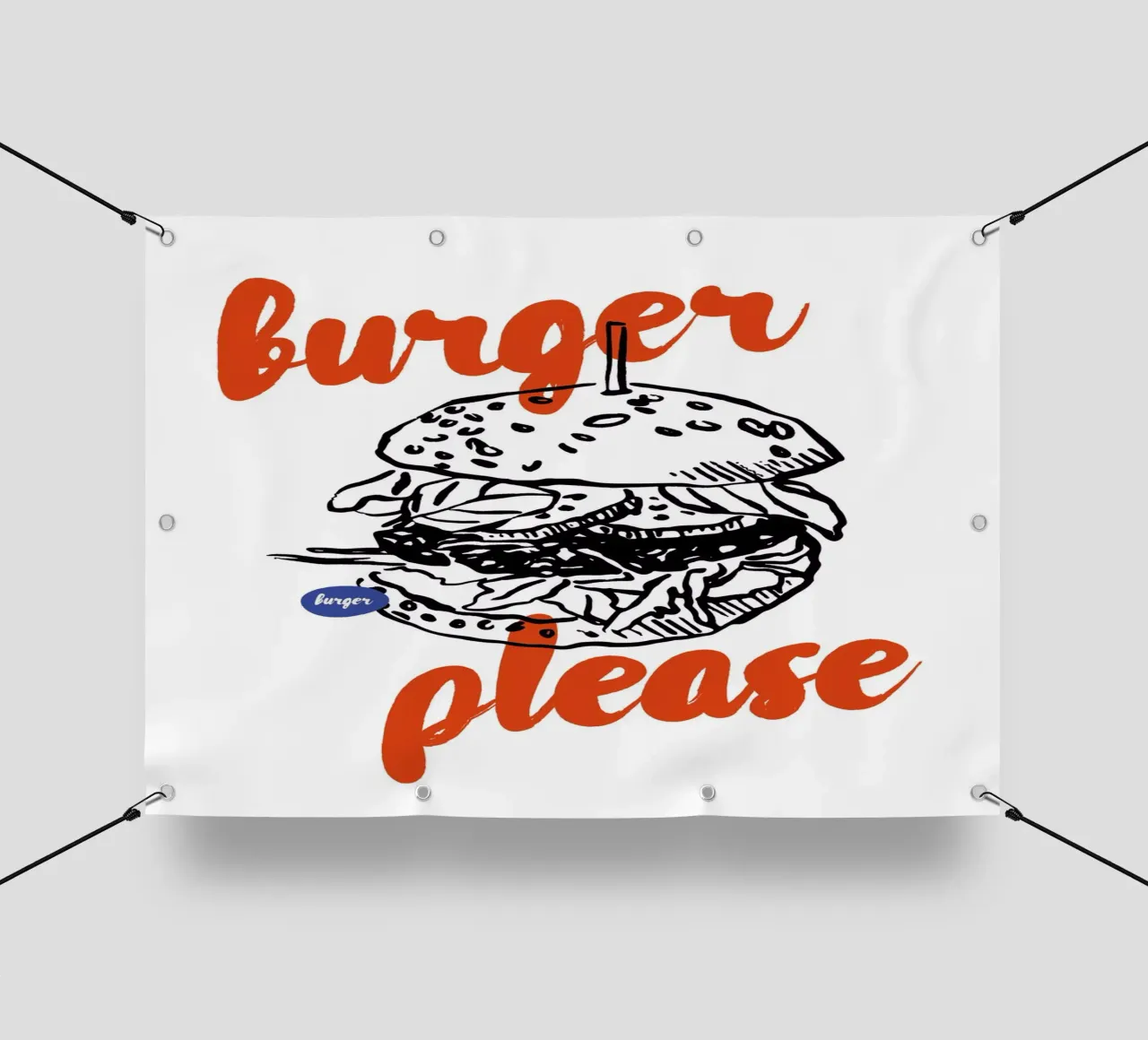 Boho Food 10 Burger Please telo in pvc da Boho Print Collection