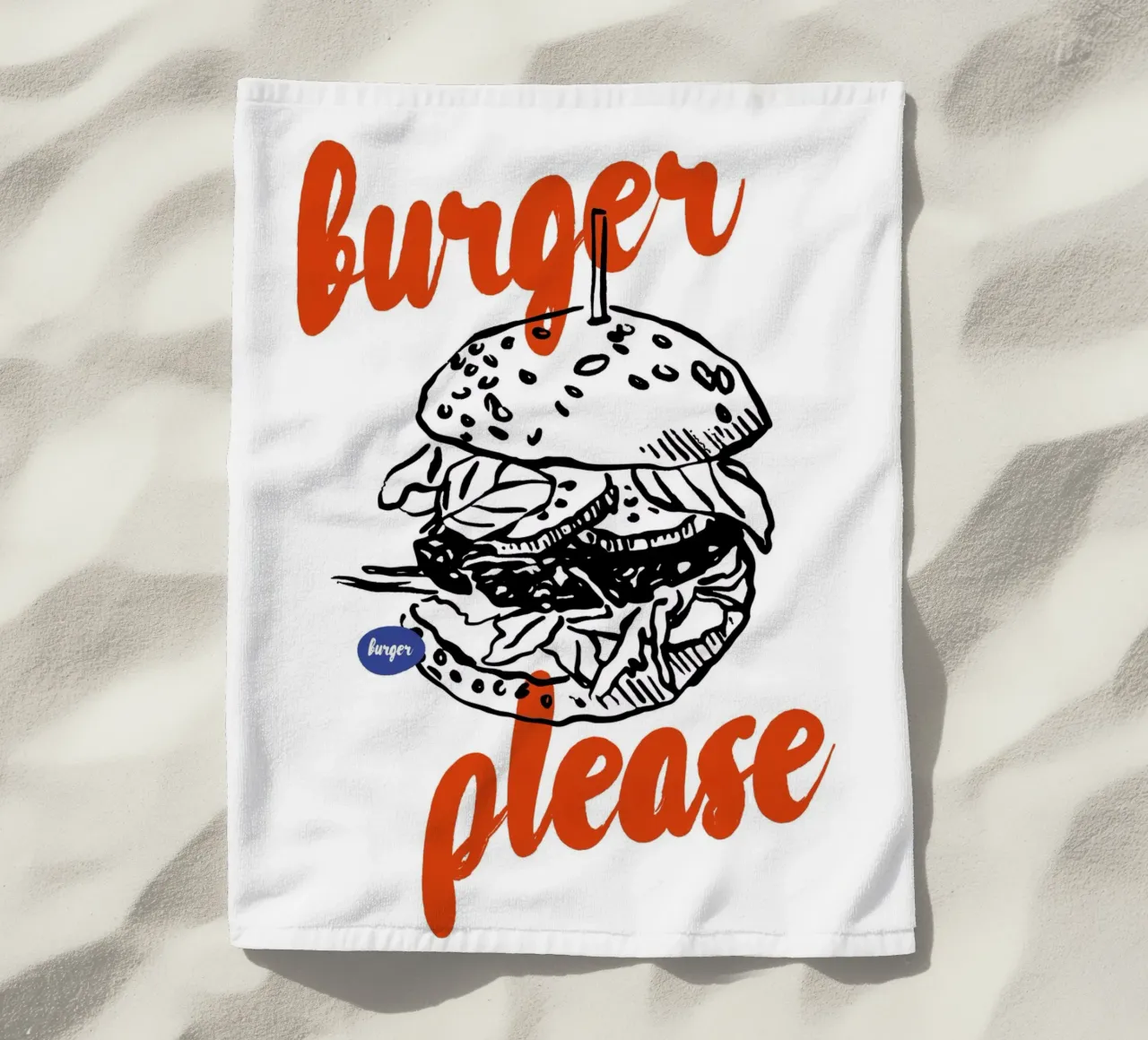 Boho Food 10 Burger Please telo mare da Boho Print Collection