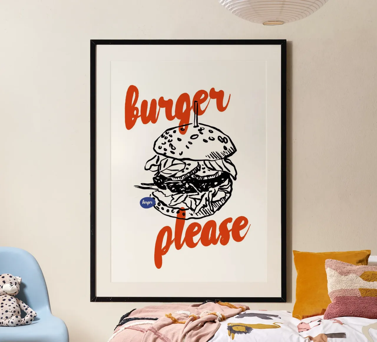 Boho Food 10 Burger Please carta hahnemühle da Boho Print Collection
