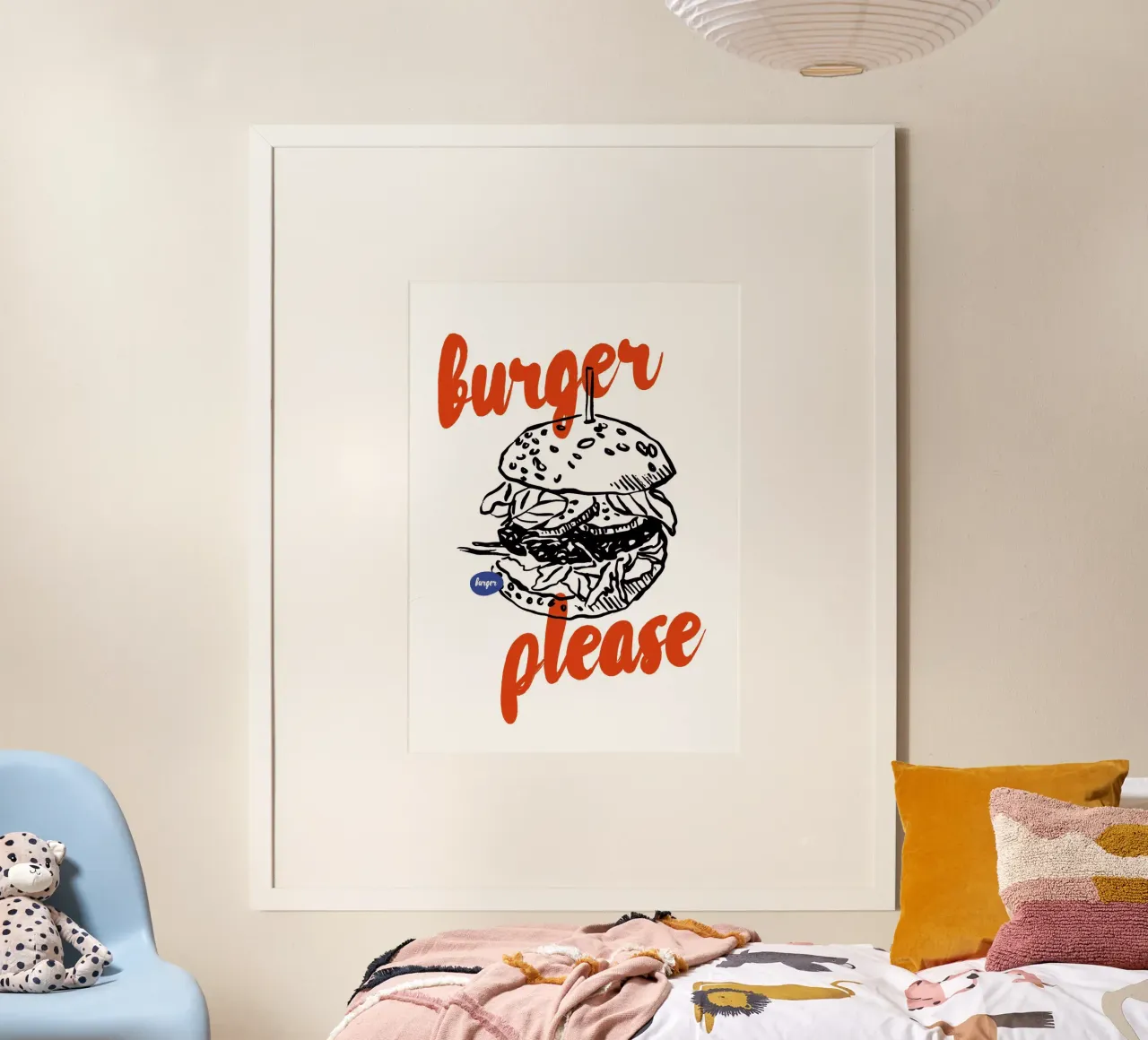Boho Food 10 Burger Please carta hahnemühle da Boho Print Collection