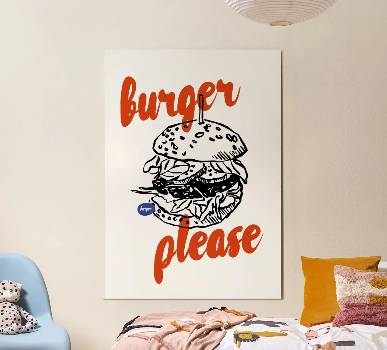 Boho Food 10 Burger Please carta hahnemühle da Boho Print Collection