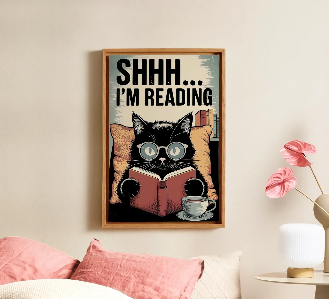 Zwarte Kat Leesboek canvas met Baklijst van Arjun