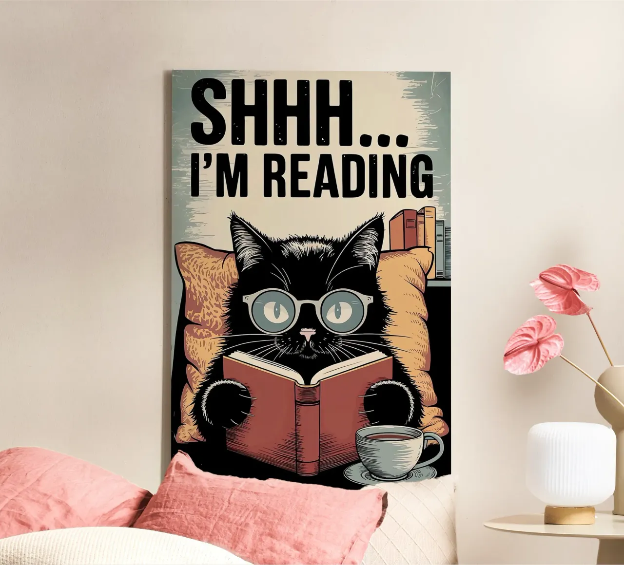 Zwarte Kat Leesboek canvas met Baklijst van Arjun