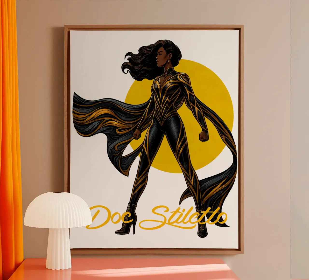 DOC STILETTO canvas with Floater frame by Vintage Van Gogh