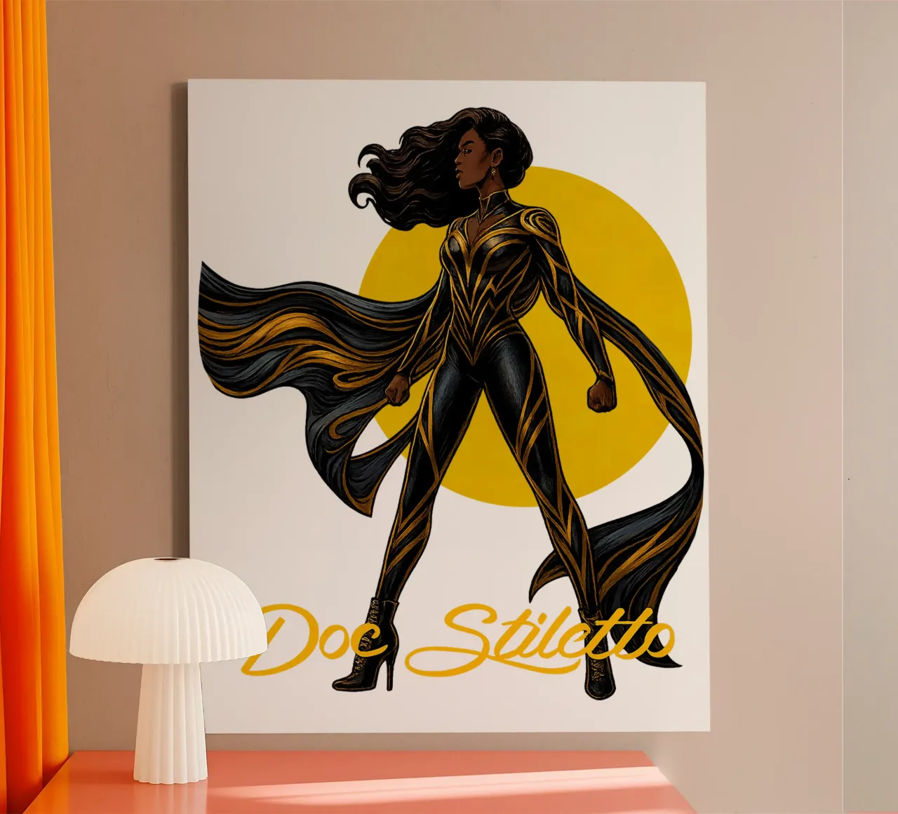 DOC STILETTO canvas with Floater frame by Vintage Van Gogh