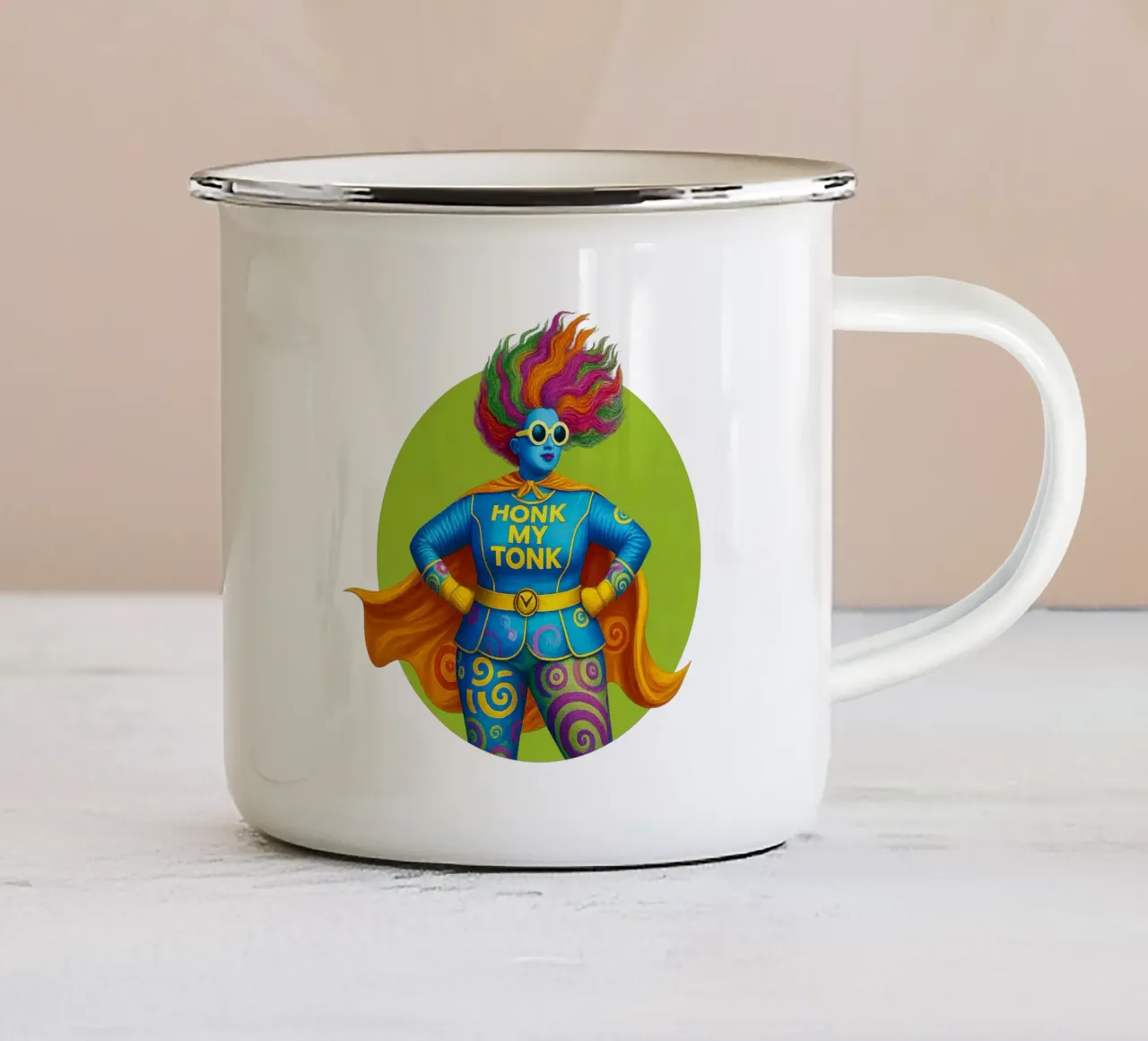 HONK MY TONK tazza in smalto da Vintage Van Gogh
