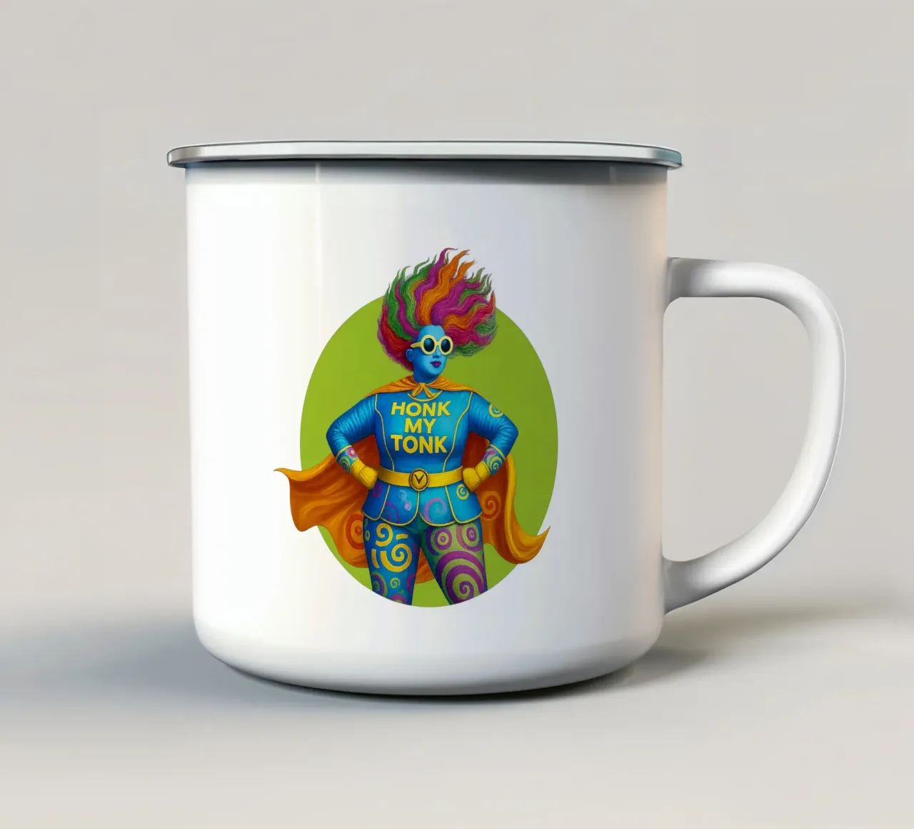 HONK MY TONK tazza in smalto da Vintage Van Gogh