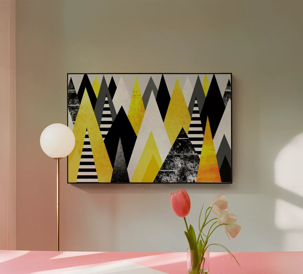 Yellow Peaks plexiglass da Elisabeth Fredriksson