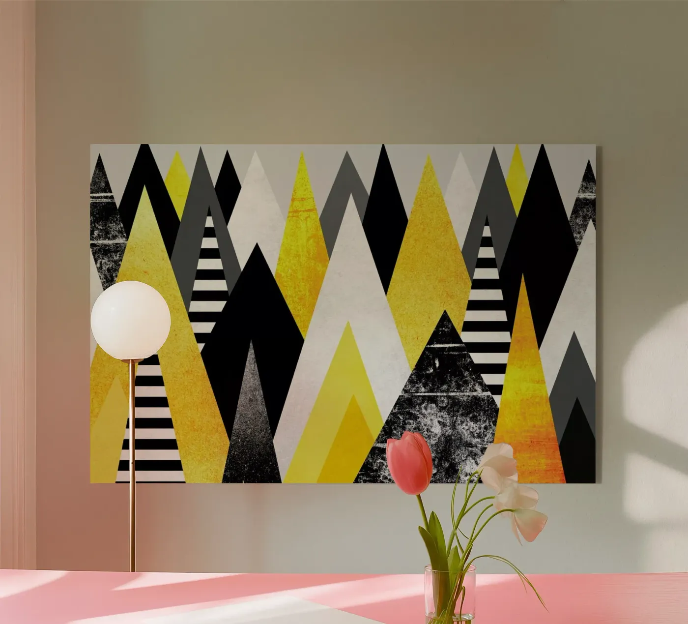 Yellow Peaks plexiglass da Elisabeth Fredriksson