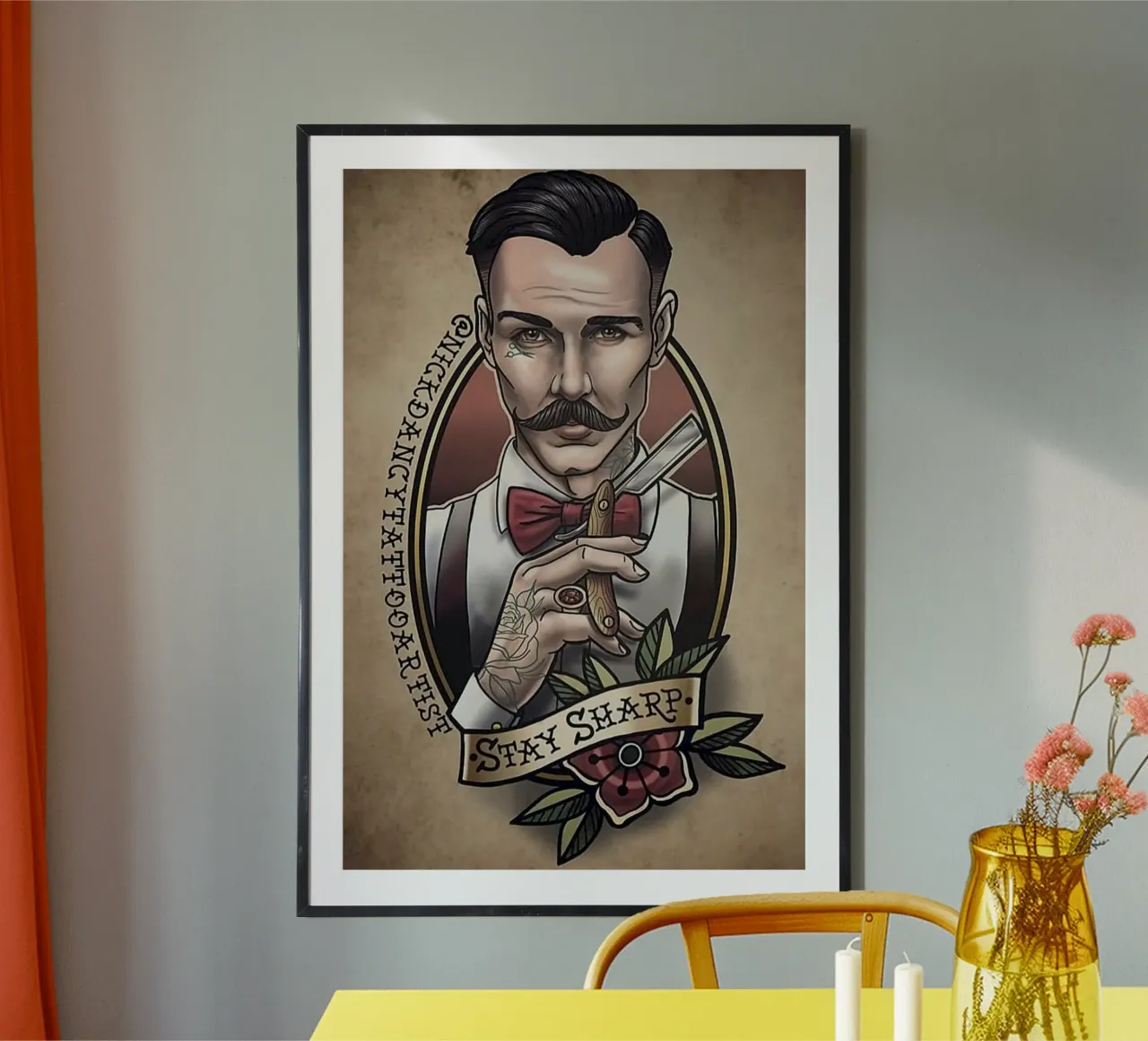 stay sharp poster con marco de madera de jasnet