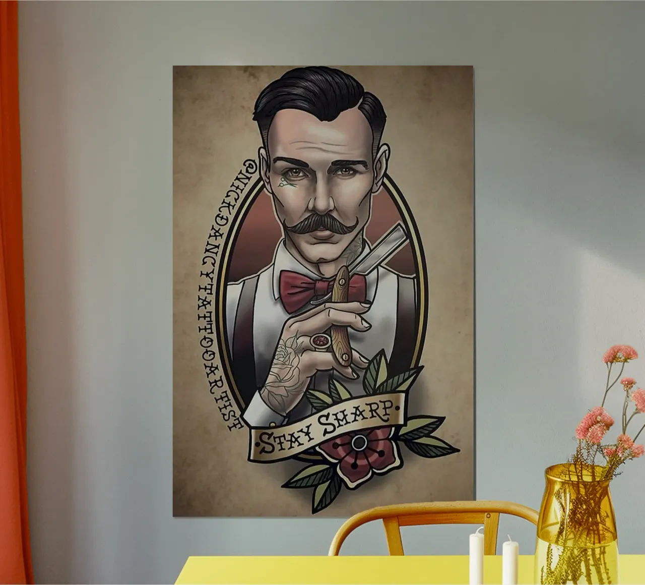 stay sharp poster con marco de madera de jasnet