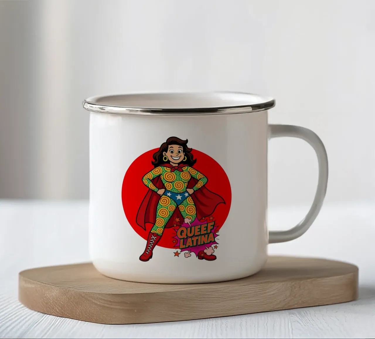 QUEEF LATINA tazza in smalto da Vintage Van Gogh