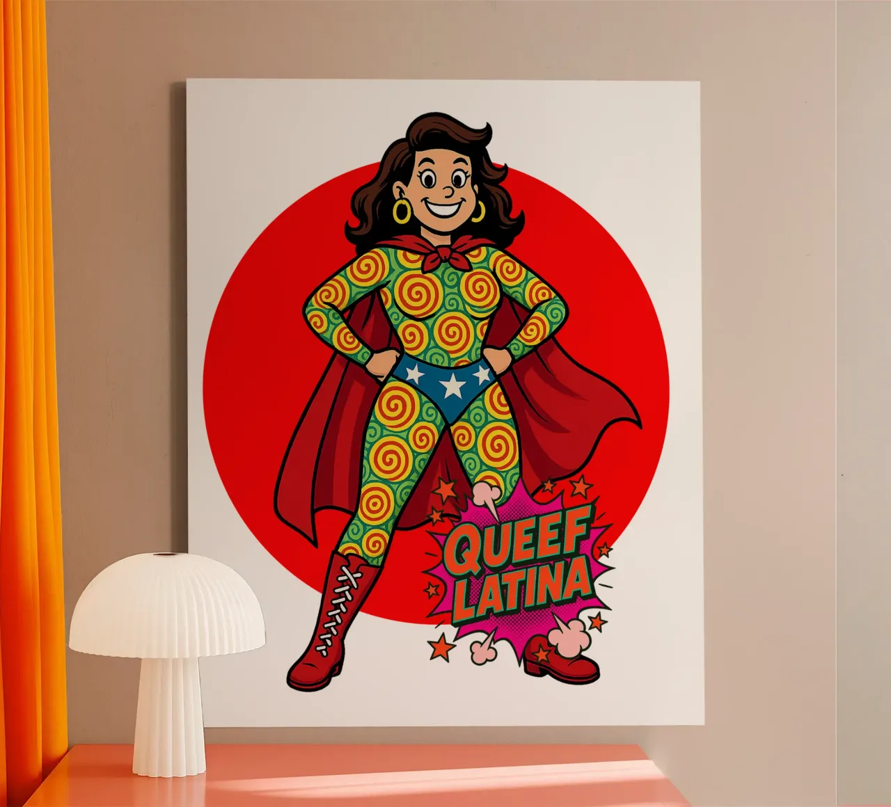 QUEEF LATINA canvas met Baklijst van Vintage Van Gogh