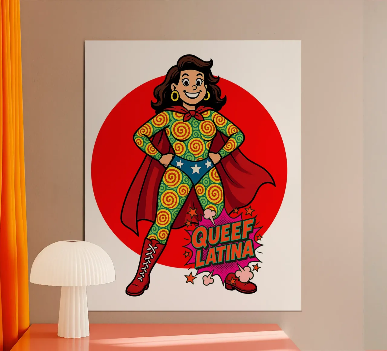 QUEEF LATINA poster con telaio in alluminio da Vintage Van Gogh