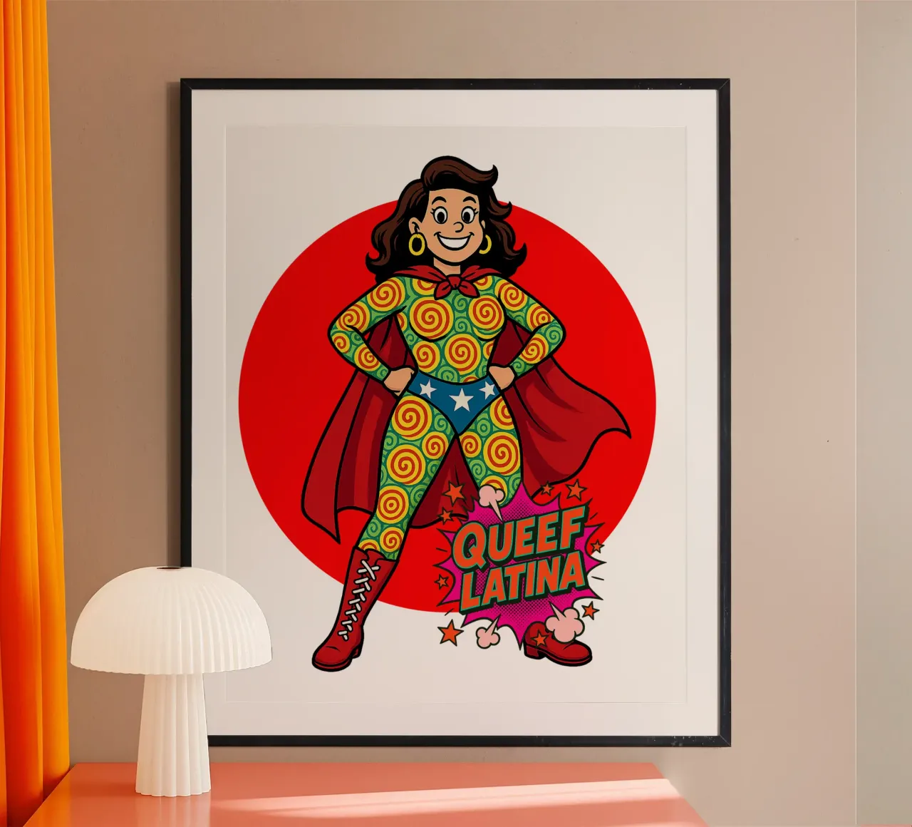 QUEEF LATINA poster con telaio in alluminio da Vintage Van Gogh