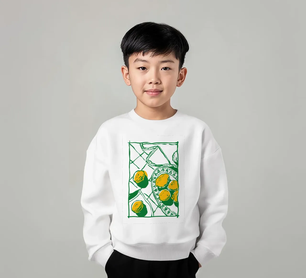 Boho Food 10 Lemons felpa bambino da Boho Print Collection
