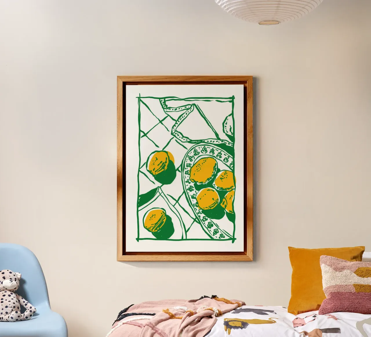 Boho Food 10 Lemons alluminio dibond da Boho Print Collection