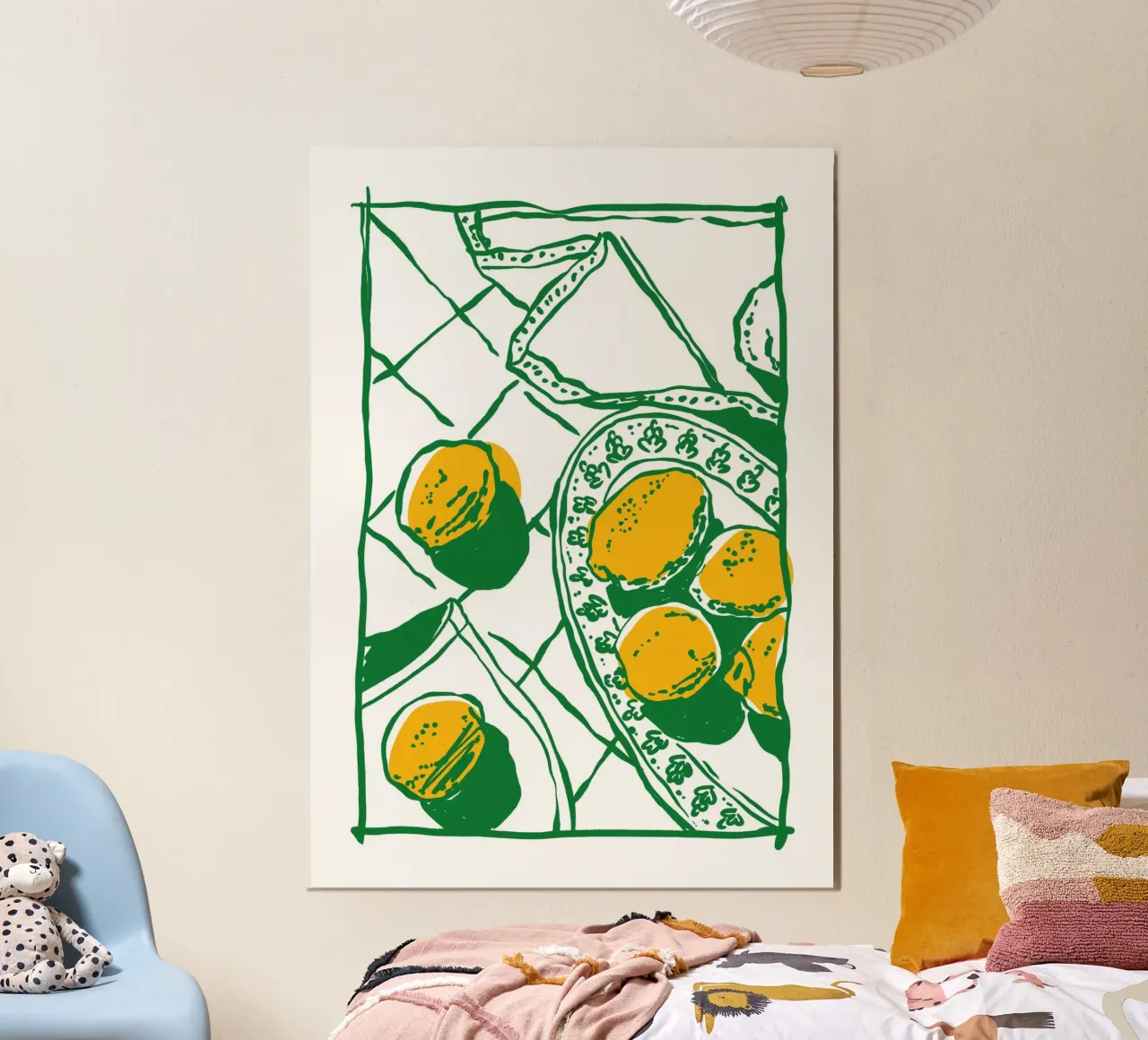 Boho Food 10 Lemons alluminio dibond da Boho Print Collection