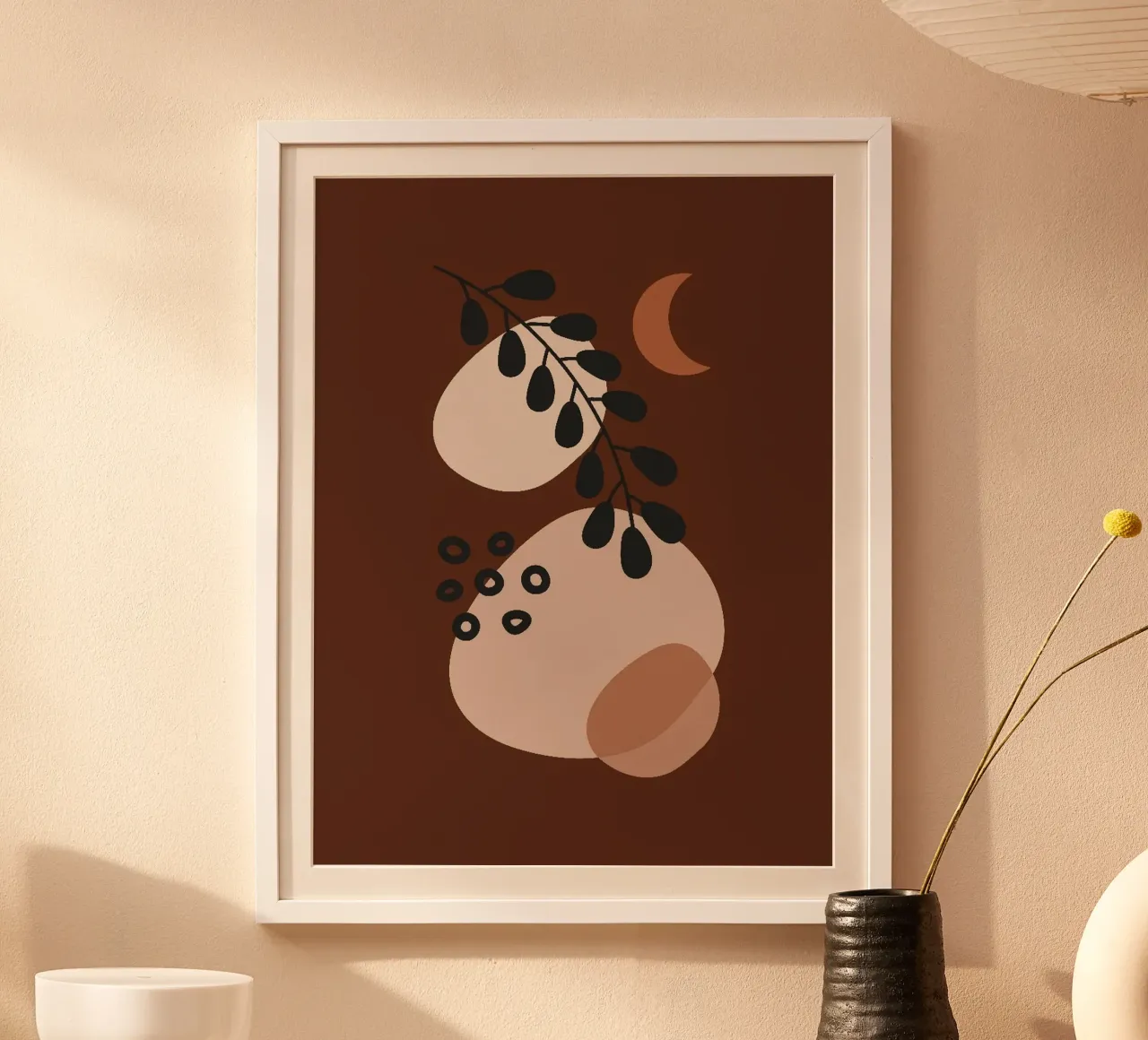shape line branch in brown shade poster van jasnet