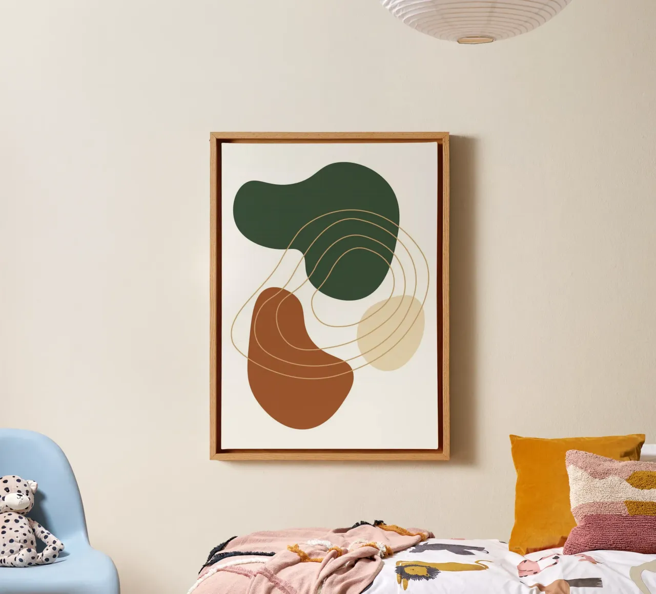 curve shape color toile avec Caisse américaine de jasnet