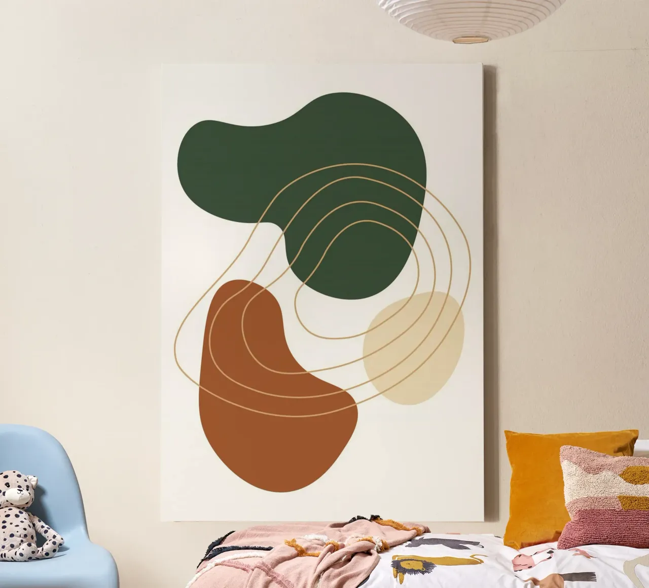 curve shape color toile avec Caisse américaine de jasnet