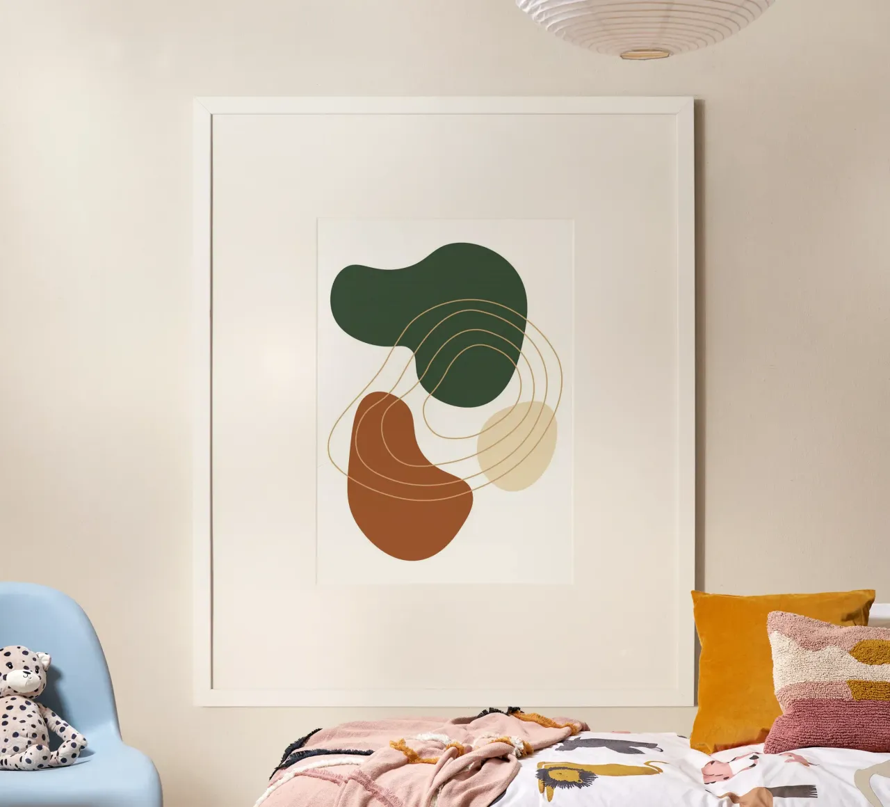 curve shape color poster with plastic frame by jasnet