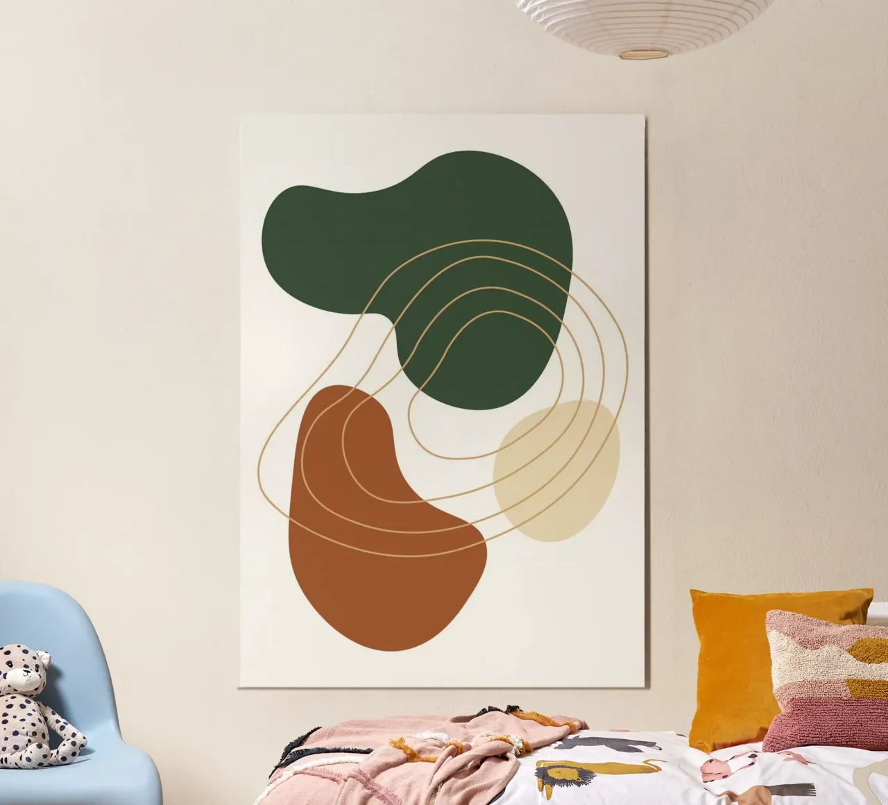 curve shape color poster with plastic frame by jasnet