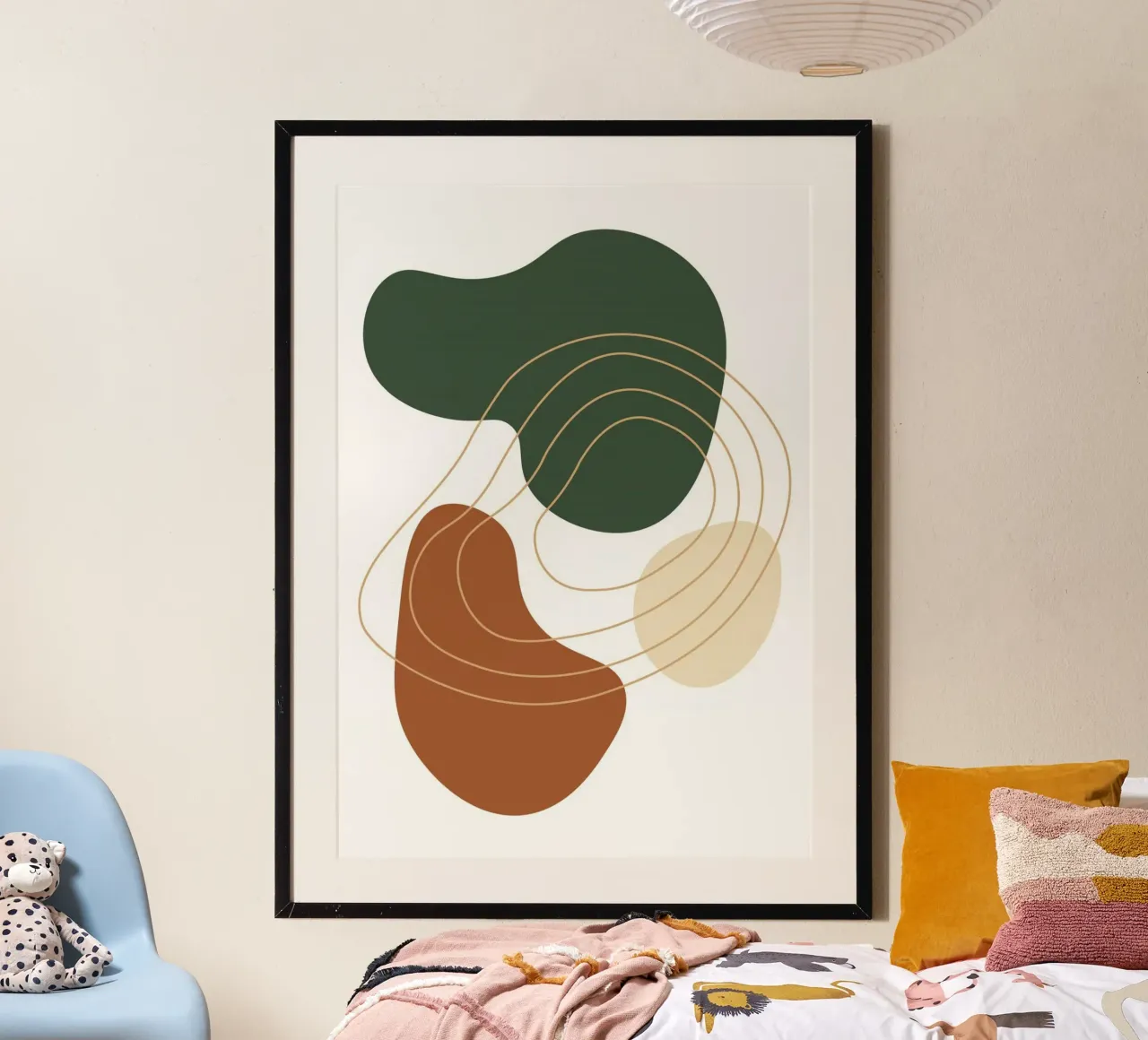 curve shape color poster with plastic frame by jasnet