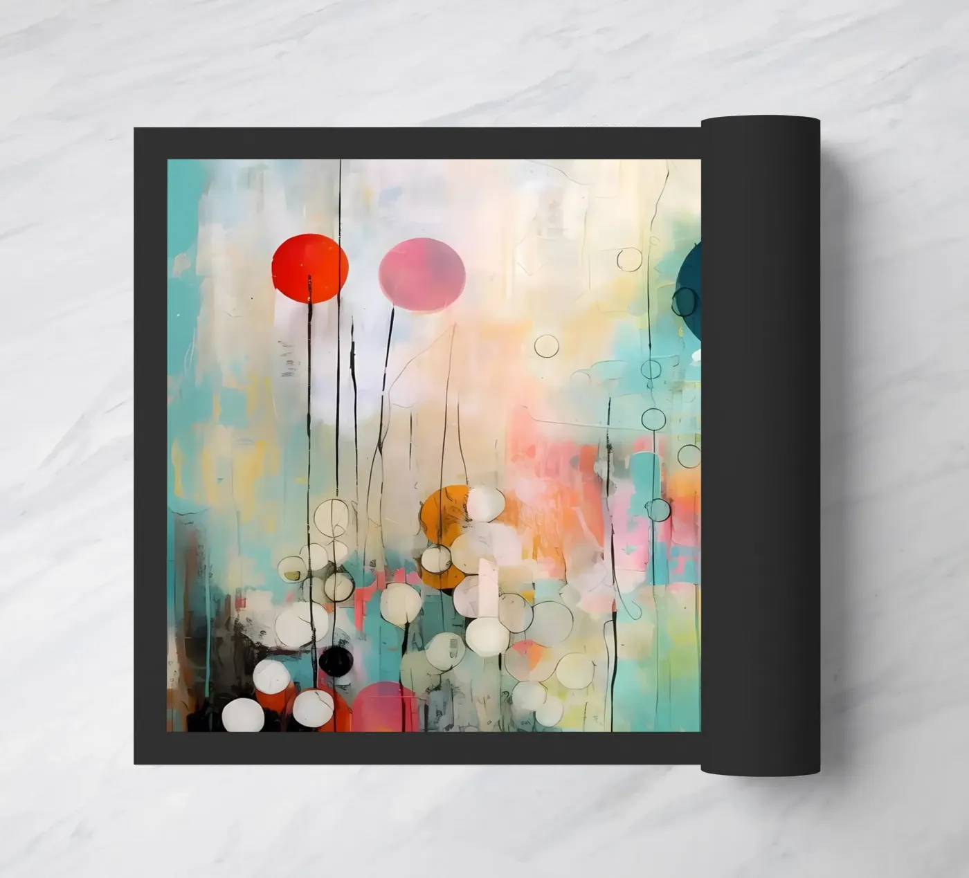 Abstract bloemig deurmat van LaylaOzHome