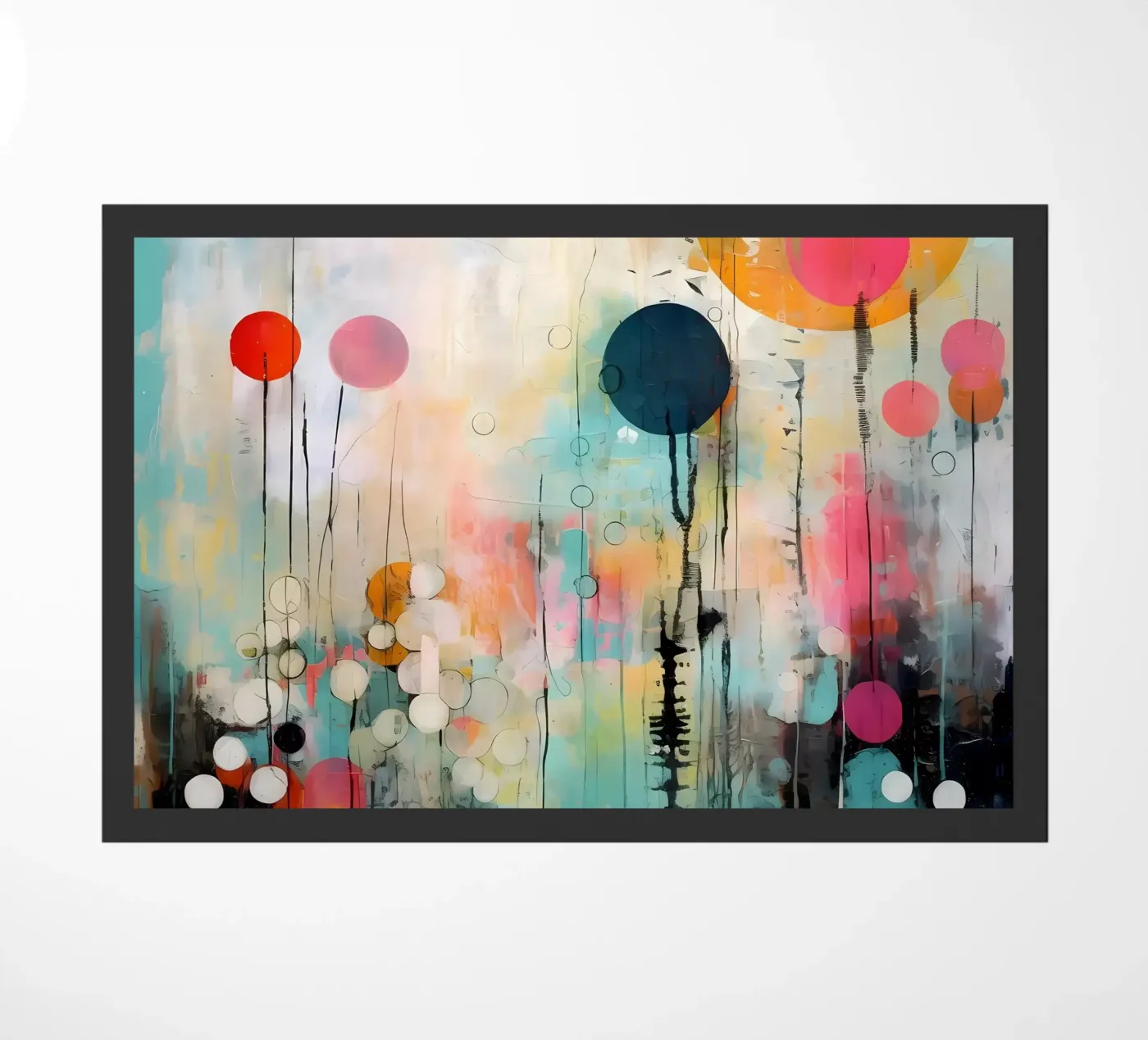 Abstract bloemig deurmat van LaylaOzHome