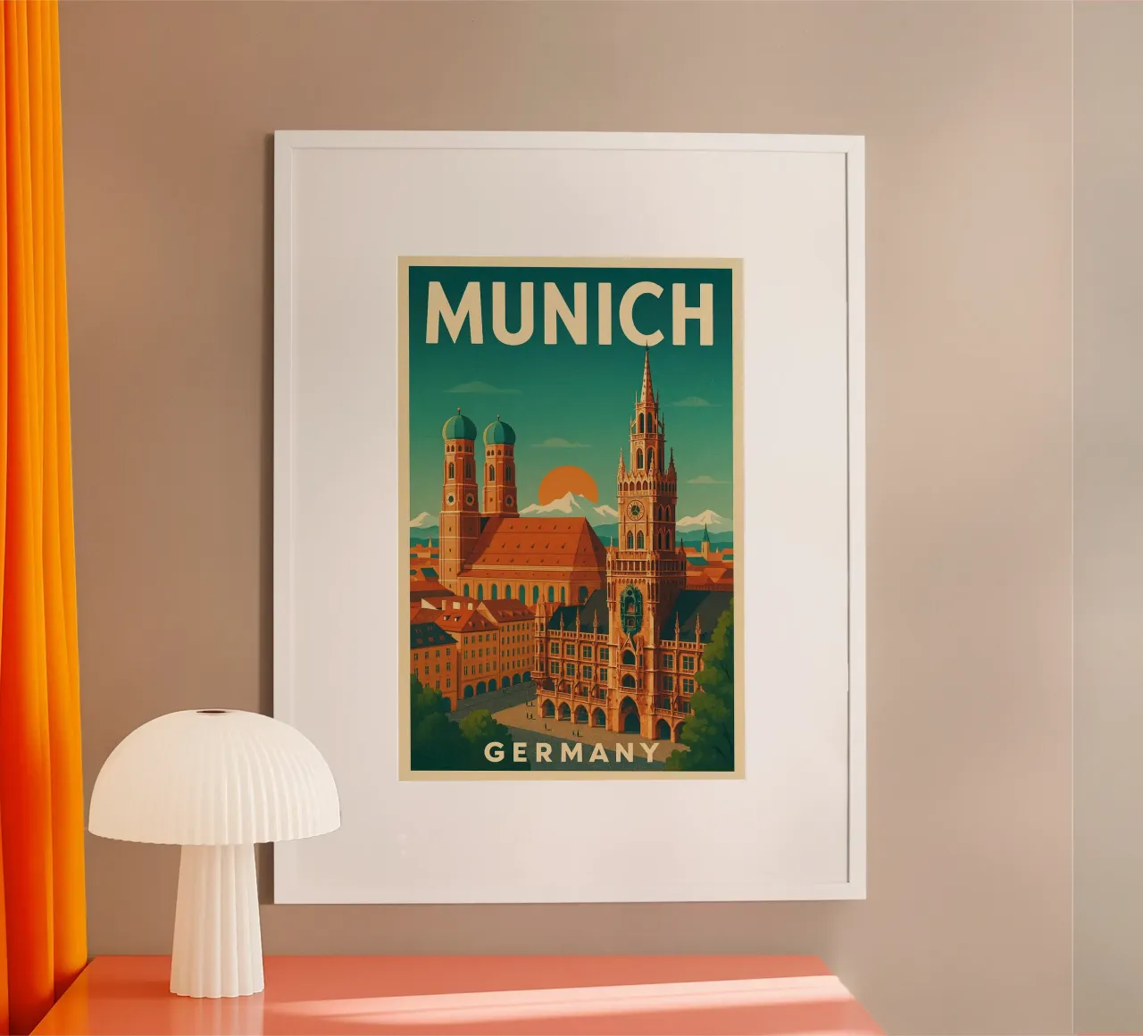 Munich 01 poster con telaio in alluminio da mazson