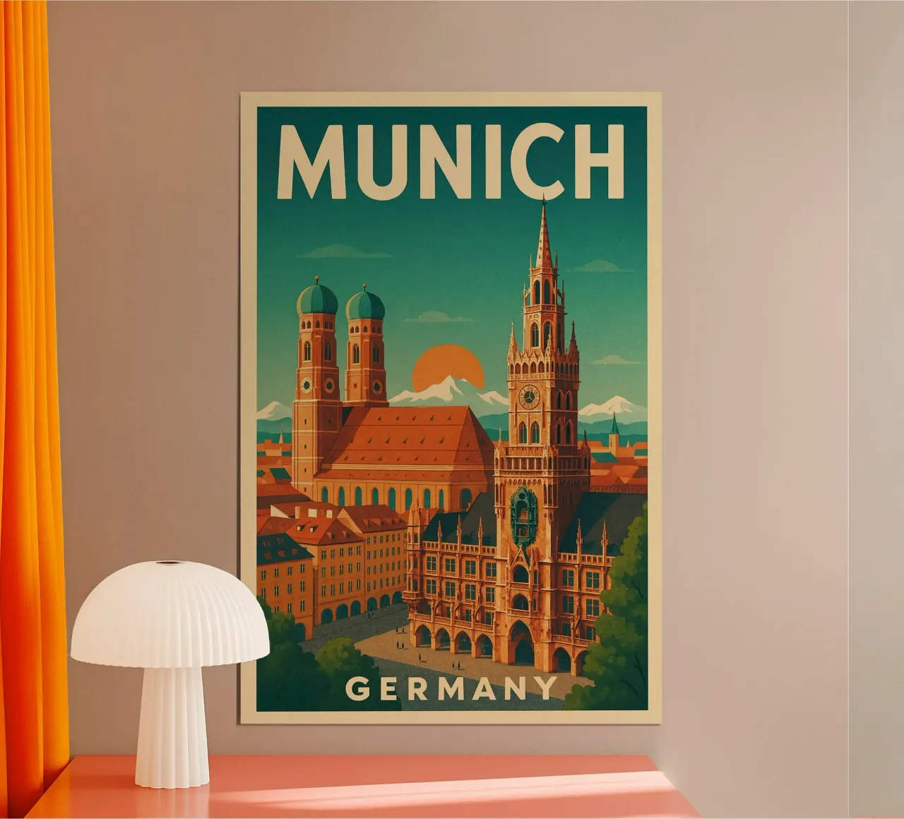 Munich 01 poster con telaio in alluminio da mazson