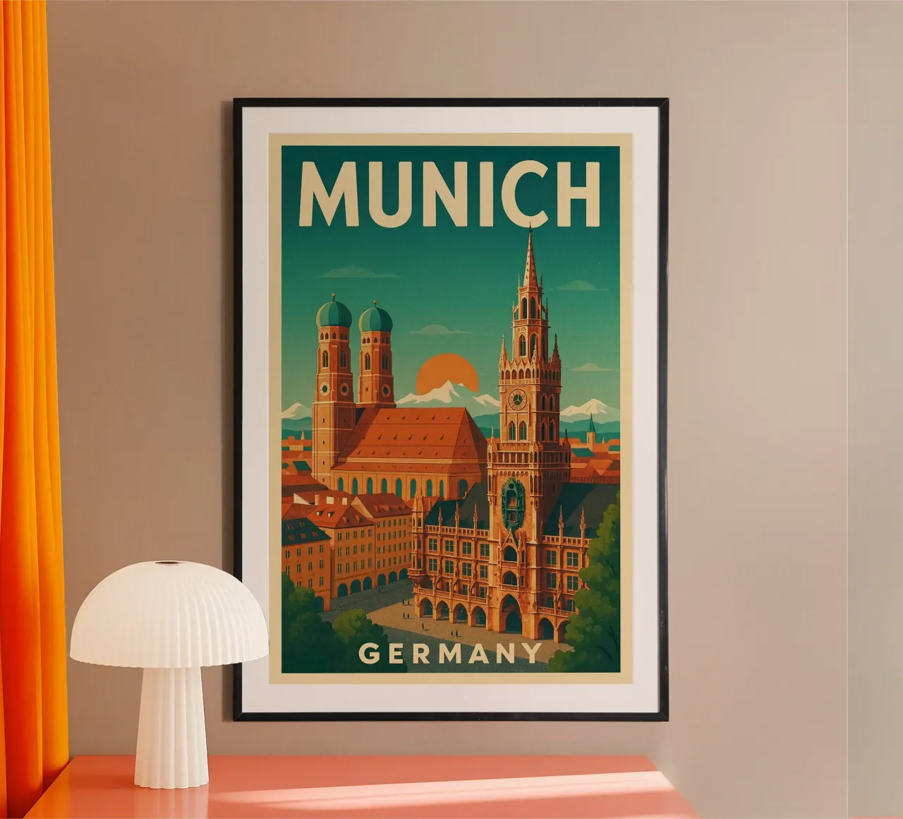 Munich 01 poster con telaio in alluminio da mazson