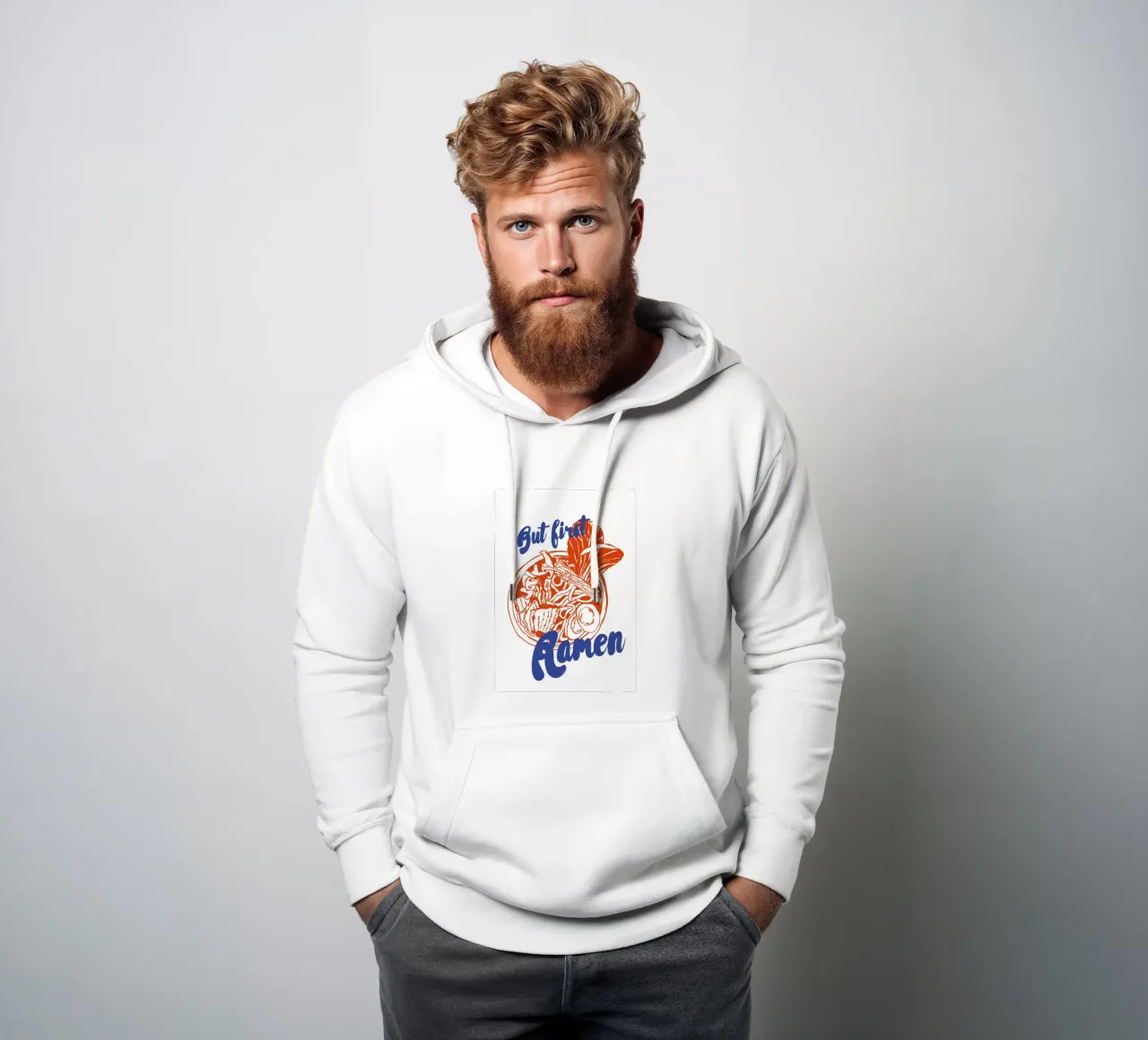 Boho Food 10 Ramen First felpa con cappuccio da Boho Print Collection