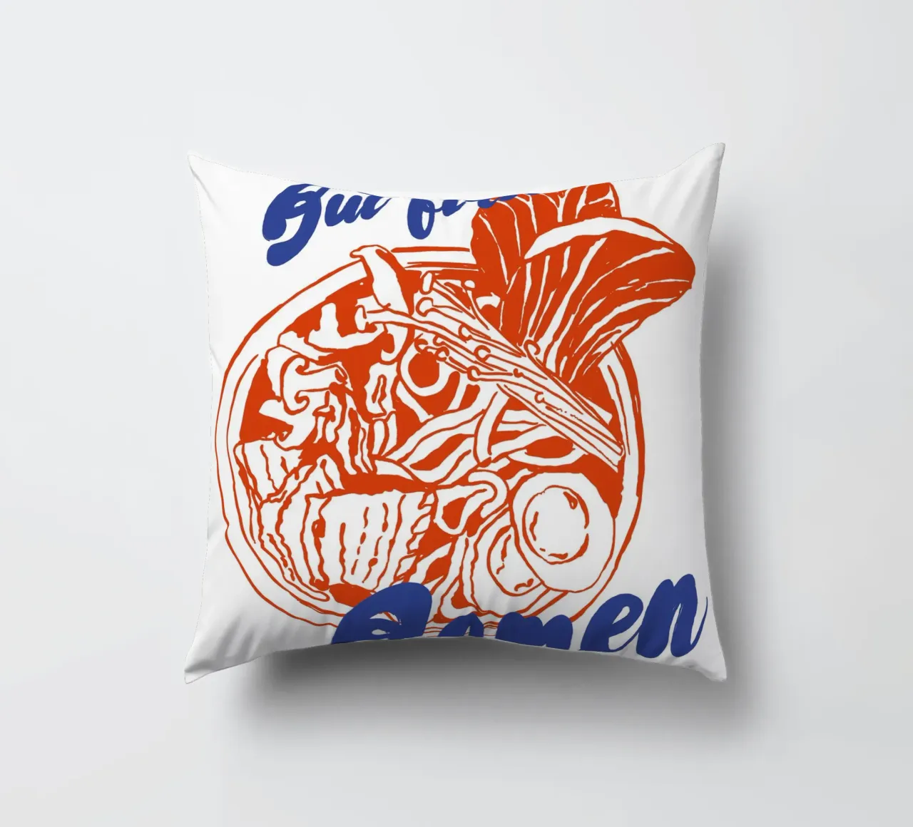 Boho Food 10 Ramen First cuscino da Boho Print Collection