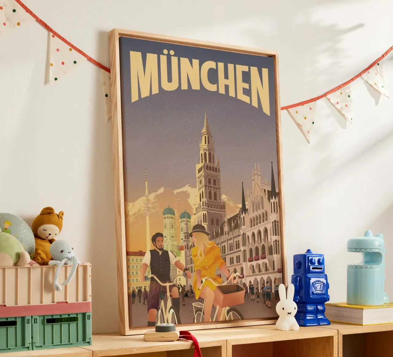 Munchen 02 canvas met Baklijst van mazson
