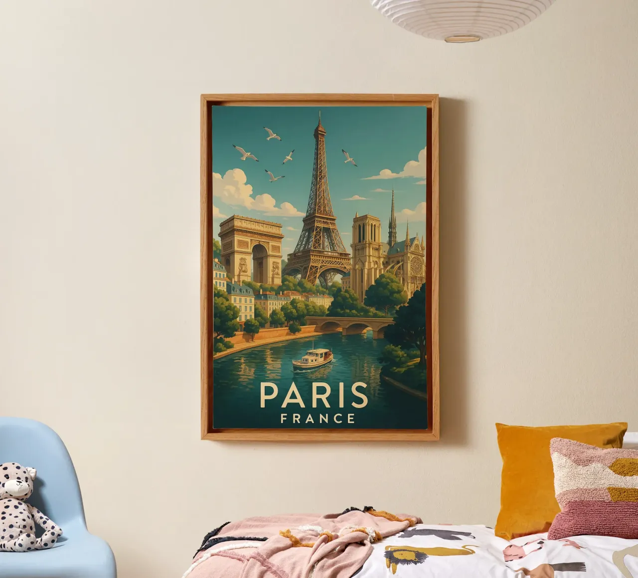 Paris 01 Leinwand mit Schattenfugenrahmen von mazson