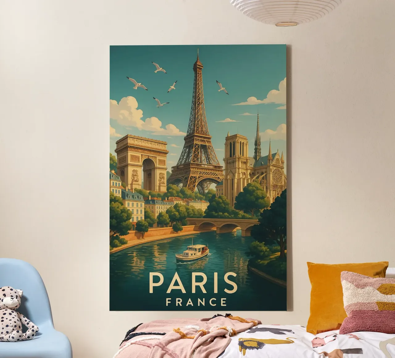 Paris 01 Leinwand mit Schattenfugenrahmen von mazson