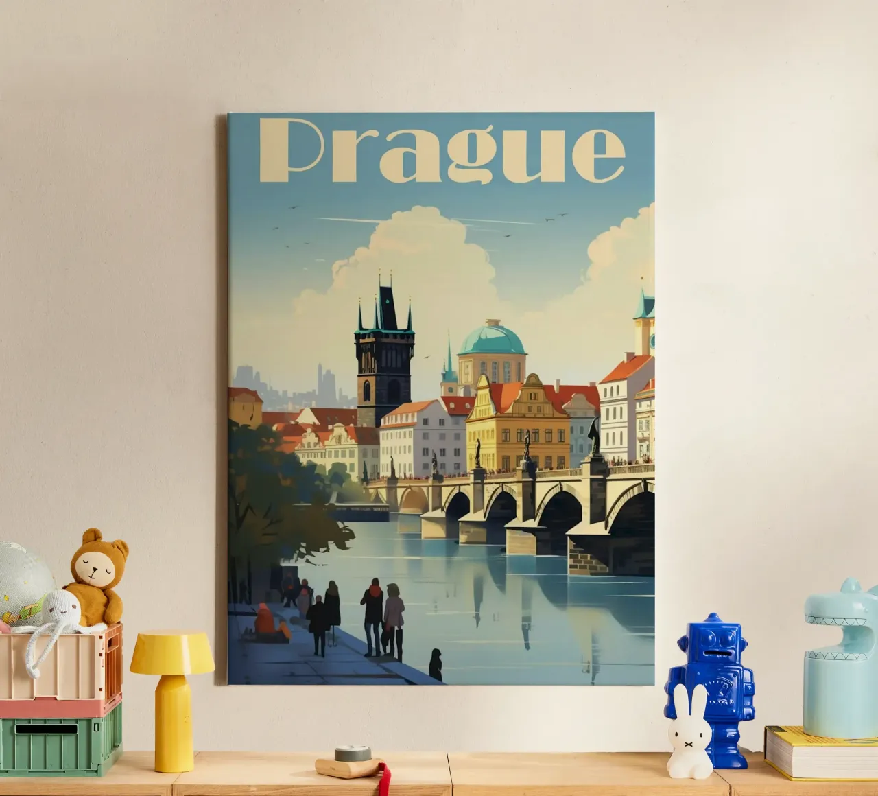 Prague tela con Cornice a cassetta da mazson