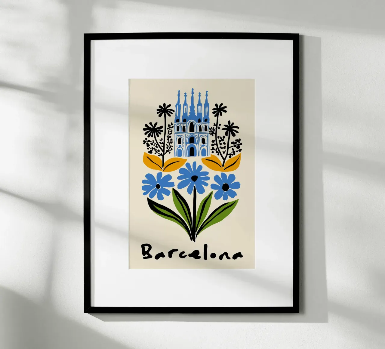 Barcelona 01 poster con telaio in alluminio da mazson