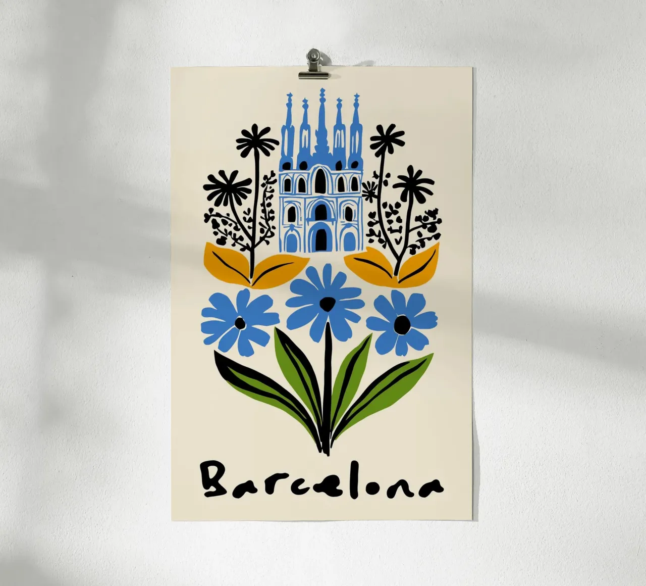Barcelona 01 poster con telaio in alluminio da mazson