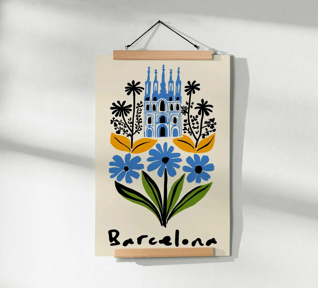 Barcelona 01 poster con telaio in alluminio da mazson
