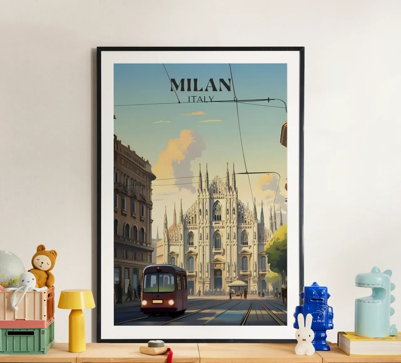 MiLan 01 poster con telaio in alluminio da mazson