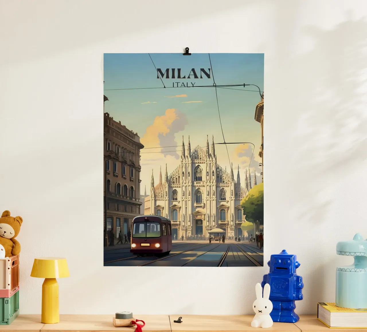 MiLan 01 poster con telaio in alluminio da mazson