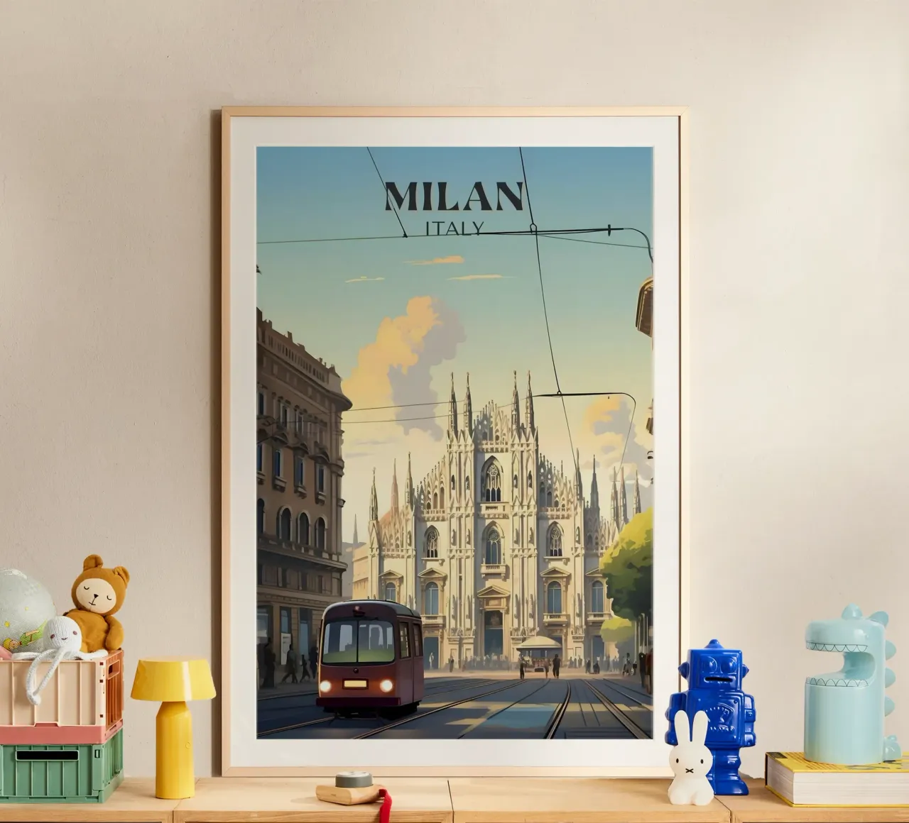 MiLan 01 poster con telaio in alluminio da mazson